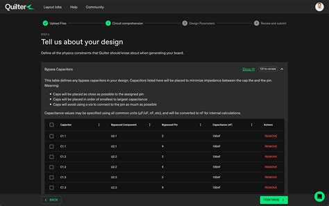 Define physics constraints | Quilter