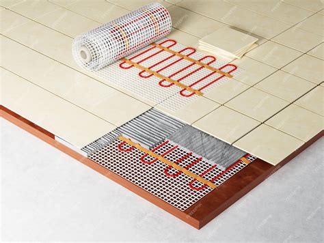 Premium Photo | Realistic 3d render underfloor heating Electric floor ...