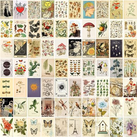 Buy senbowe Wall Collage Kit Aesthetic Pictures, 70 Pcs Vintage Photo ...