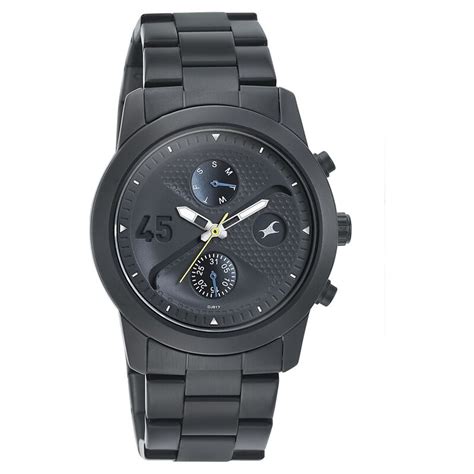 Buy Online Fastrack Go Skate Quartz Multifunction Black Dial Stainless ...
