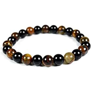 Reiki Crystal Products Natural Tiger Eye With Tourmaline Bracelet ...
