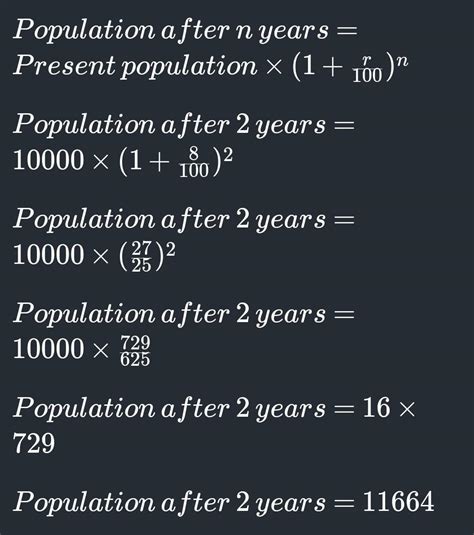 the population of a town in a particular area is 10000 if it increases ...