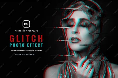 Premium PSD | Glitch effect photoshop