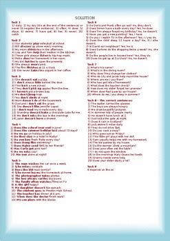 Image result for Present Simple Tasks