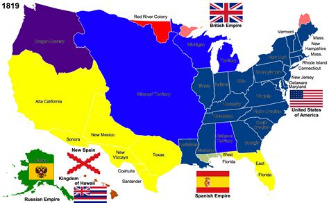 America in 1819 | Cartography map, Infographic map, America map