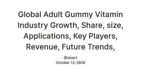 Global Adult Gummy Vitamin Industry Growth, Share, size, Applications ...