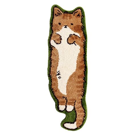 Cat Shaped Rug, Cute Animal Bath Rug Cat Floor Mat, Non-slip Cartoon ...