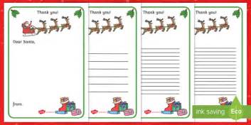 Thank You Letter To Santa - Printable Santa Letter Template