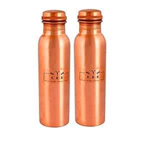 KBB Copper Water Bottles 1 Litre Best (Matte, Pack of 2) : Amazon.in ...