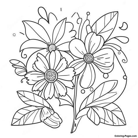 Summer Flowers Coloring Page | Coloring-Pages.com
