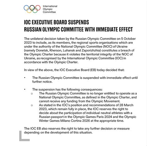 IOC Suspends Russian Olympic Committee With Immediate Effect For ...