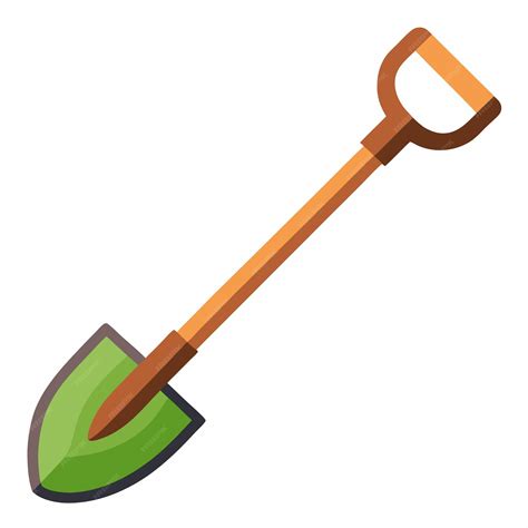 Shovel vector illustration isolated on a white background | Premium AI ...