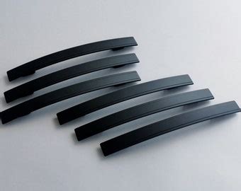 Buy Set of 6 Modern Black Cabinet Pull. Black Cabinet Hardware ...