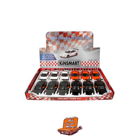 Kinsmart 2010 Porsche 911 GT3 RS – 1:36 Scale White – Mini Diecast