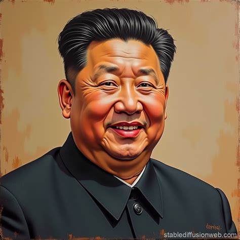 North Korean Leader Kim Jong-un Wide Open | Stable Diffusion Online
