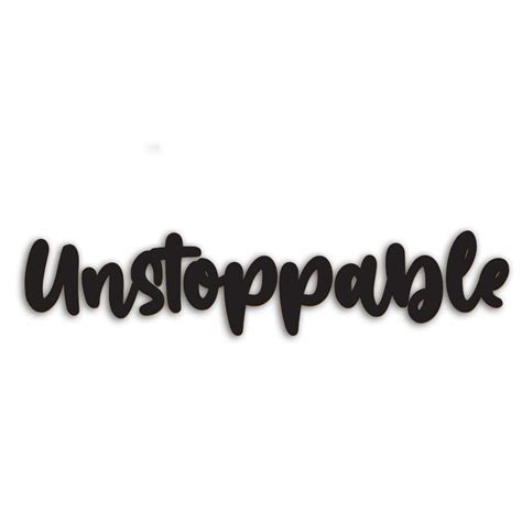 100yellow® Unstoppable MDF Plaque Painted Cutout Ready to Hang Home ...