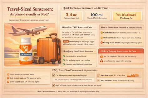 Travel-Sized Sunscreen: Airplane-Friendly Or Not? | QuartzMountain