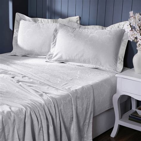 Buy MASPAR Cotton 300TC Jacquard 4Pcs Super King Bedsheet Set from ...