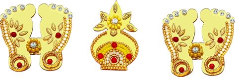 Buy Laxmi Charan Paduka Feet Pagla with Kalash Stickers Sticker Item ...