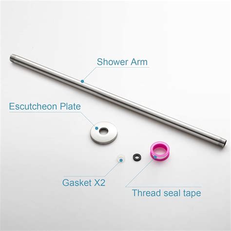 Buy OFFO Shower Straight Arm with Flange 24 Inches Ceiling Mount ...