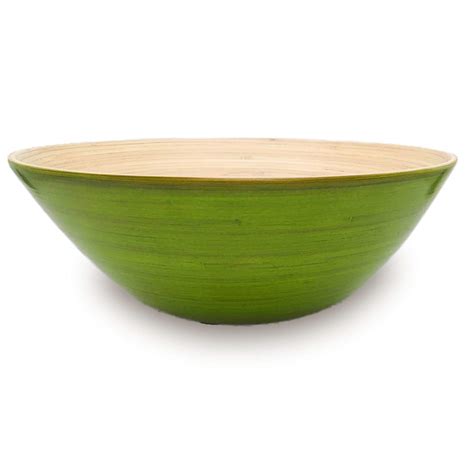 Ann Lee Core Wooden Bamboo Extra Large Serving Bowl Celadon ...