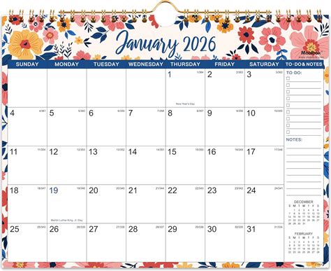 Amazon.com: 2026 Wall Calendar - 2026 Calendar, 12 Months Hanging ...