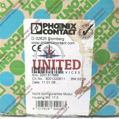 PHOENIX CONTACT MCR-CLP-UI-I-4-NC D-32825 BLOMBERG / MCRCLPUII4NC ...
