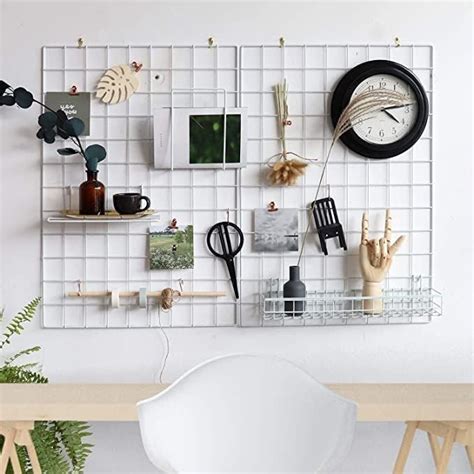 WALLZY Steel Photo Collage Grid Diy Mesh Rectangular Wire Frame | Metal ...