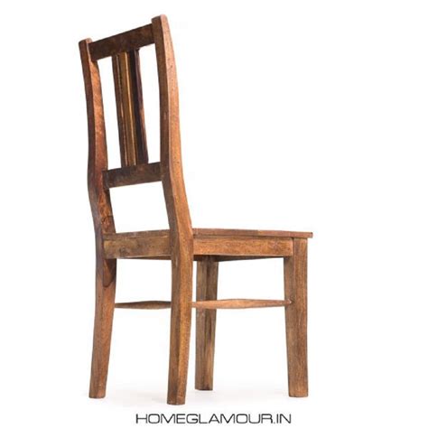 Buy Solid Wood Rome Dining Chair in Natural Finish Online in India ...