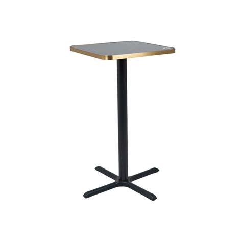 Buy Precast Plus Bar Table Base Tile Top With Gold Metal Edge Banding ...
