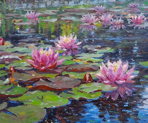 Water Lilies is a series of approximately 250 oil paintings by French Impressionist Claude Monet ...
