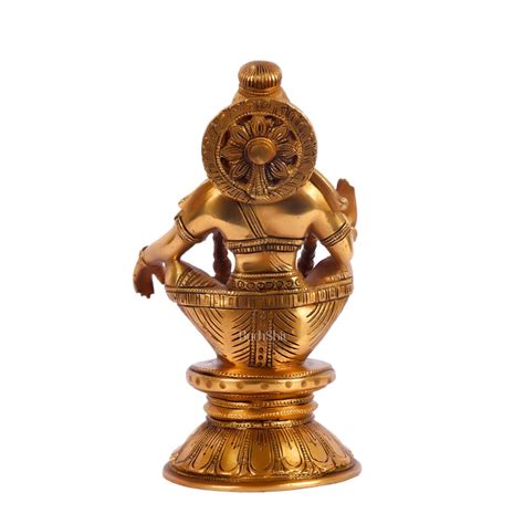 Buy Brass Ayyappan Statue 8" - Budhshiv.com