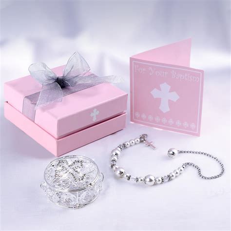 Amazon.com : Baptism Gifts for Girl,Catholic Cross Baby Bracelets for ...