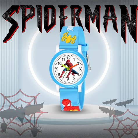 Selloria Spiderman Cartoon Kids watch Round Dial (Sky Blue)