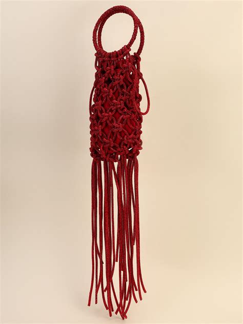 Buy Modarta By Kamakshi Red Crystal Knot Party Handbag Online