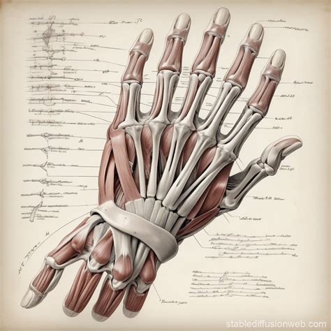 Anatomical Human Hand Sketch | Stable Diffusion Online