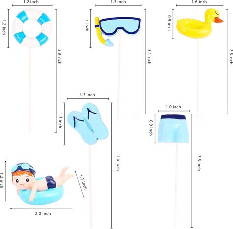 Simplepolymer 11 Pcs Swimming Pool Cake Decoration - Hawaiian India | Ubuy