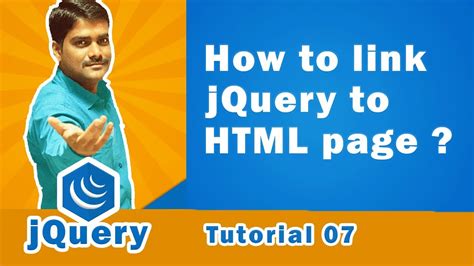How to link jQuery file to HTML page | How to add jQuery to HTML - jQuery Tutorial 07