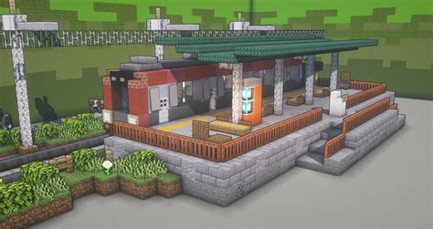 Image result for Minecraft Train Station Tutorial