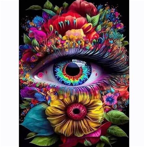 HASTHIP® Diamond Painting Kit - 12x16inch Eye Diamond Painting Kits, 5D ...