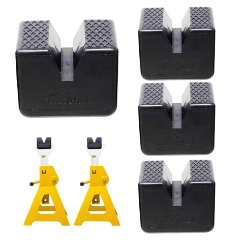 Buy Rubber Jack Stand Pads and Pinch Weld Jack Adapter (4-Pack ...