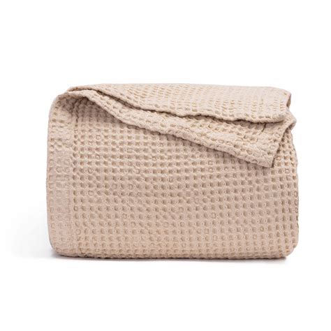 Organic Cotton Twin Blanket Lightweight - Cotton Waffle Weave Blanket ...
