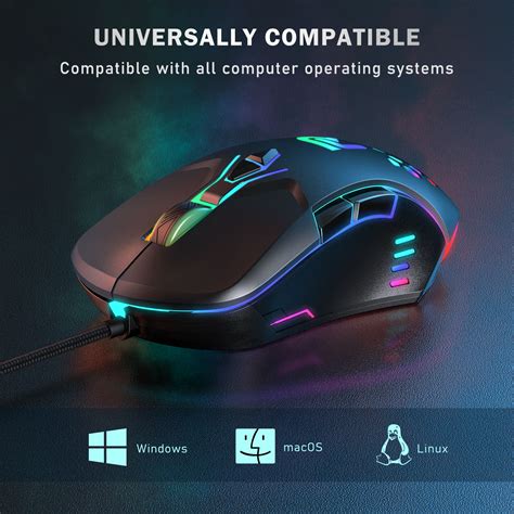 RUNMUS RGB Gaming Mouse with 6 Programmable Buttons India | Ubuy