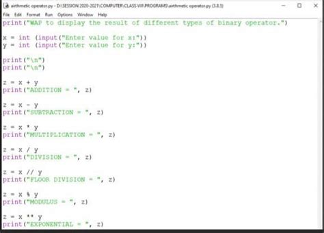 7 Writea Python program to displayBinary operators with output - Brainly.in