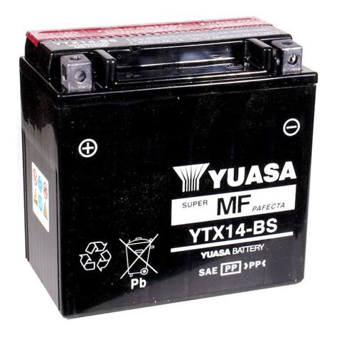 Yuasa YTX14-BS AGM Battery for Kawasaki Ninja ZX-14R 2006-2020 ...