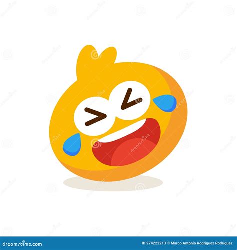 Vector Emoji Cute Rolling on the Floor Laughing Illustration Isolated ...
