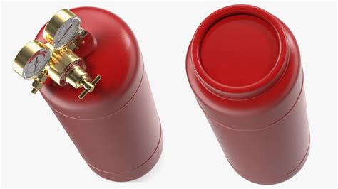 Acetylene Gas Cylinder with Regulator 3D | 3D Molier International