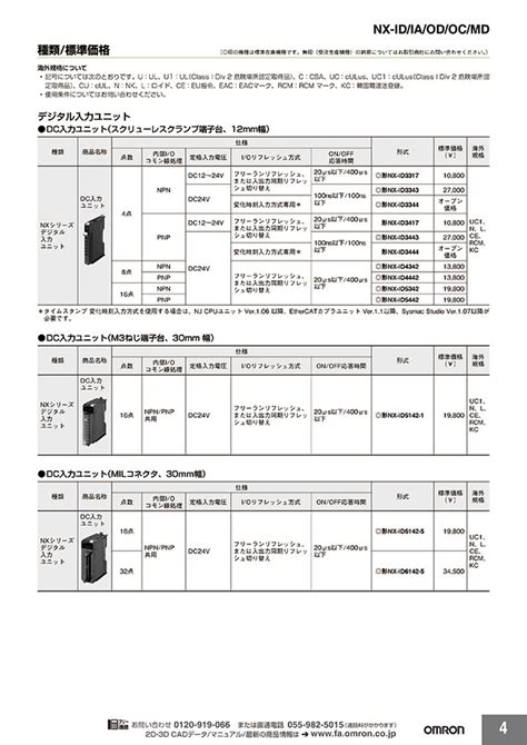 NXシリーズ デジタル入力ユニット NX-ID DC入力ユニット | オムロン | MISUMI(ミスミ)