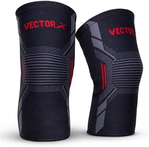 Vector X Fit Pro Elastic Knee Cap Pair/Knee Brace for Knee Pain Relief ...