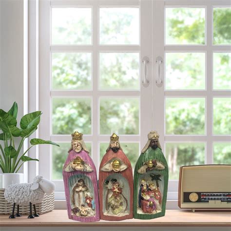 Buy Three Wise Men Nativity Set Resin Three Kings Figurine Roman Kings ...